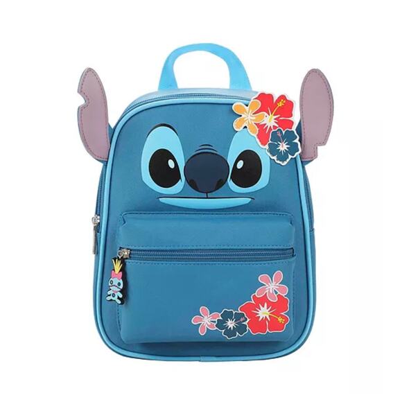 NWT Bioworld Stitch Big Face Ears 10" Adult Mini Backpack Lilo and Stitch - Picture 1 of 9